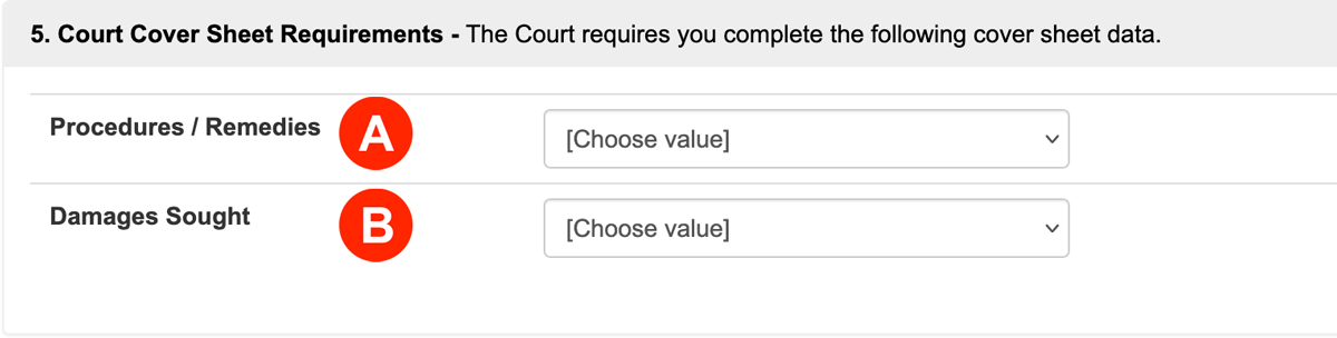 Court Cover Sheet Requirements