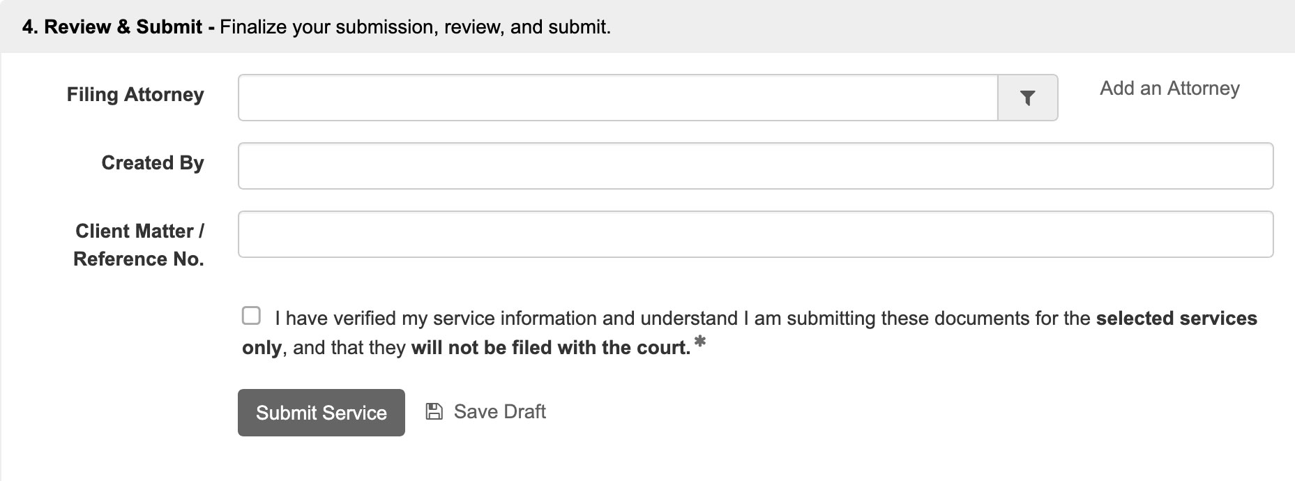 Review & Submit